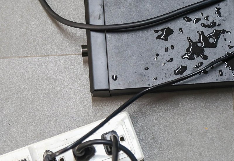 electric wiring with water